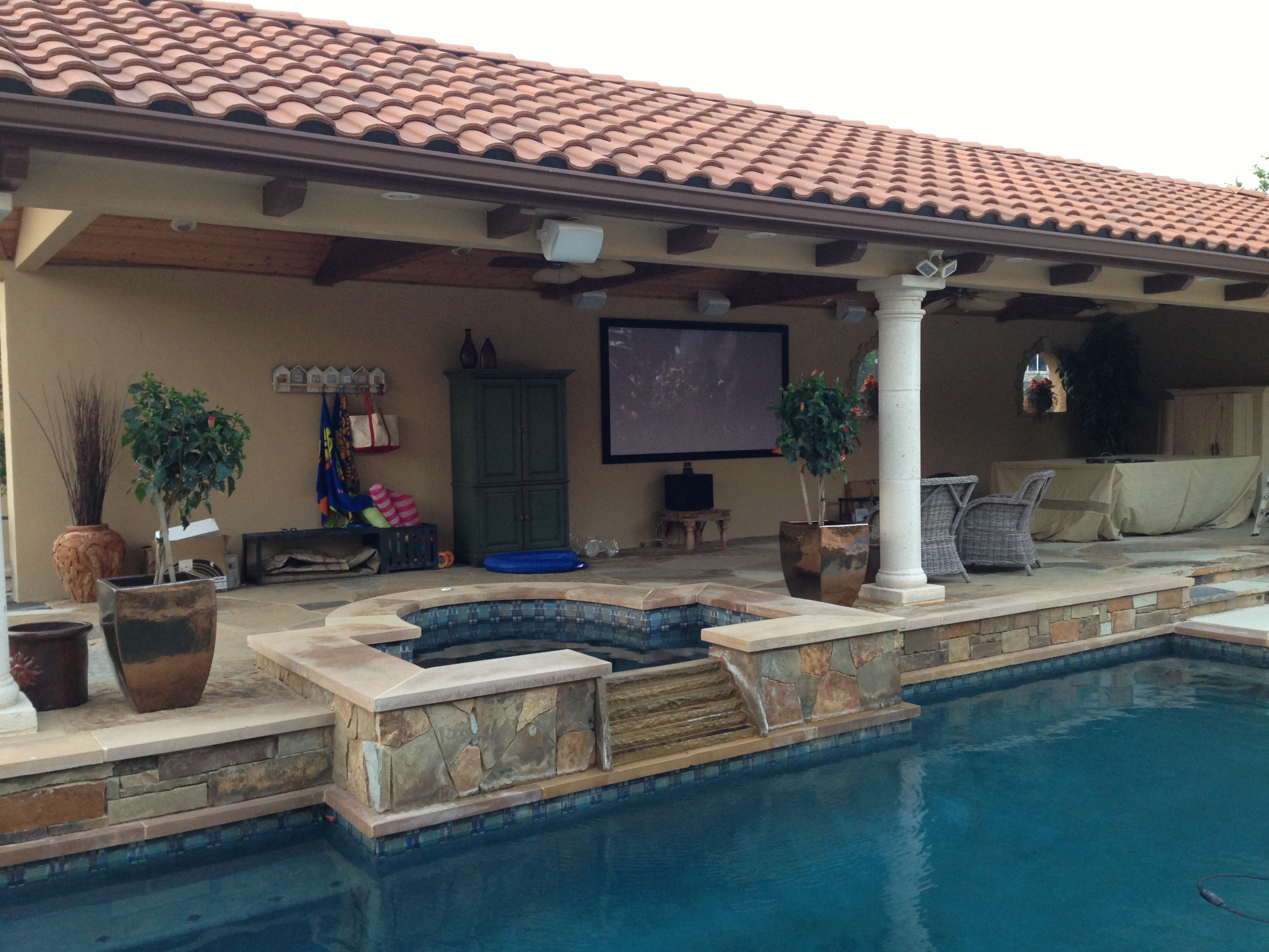 Outdoor Home Theater for Bee Cave, TX Client